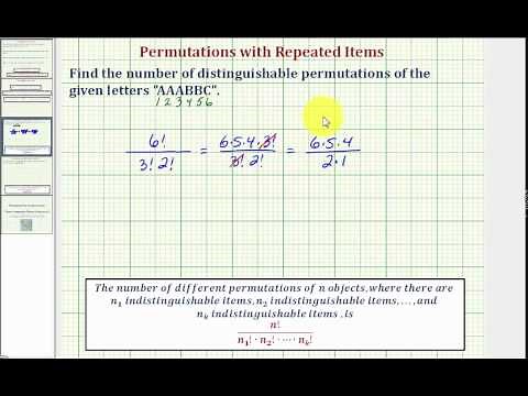 Ex 1: Determine the Number of Permutations With Repeated Items