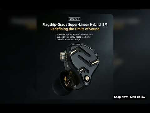 KZ ZS12 PRO 2 FlagshipGrade SuperLinear Hybrid IEM Earphones HiFi Bass In Ear Headphones Esports Gam
