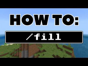 How to do the fill command in Minecraft!