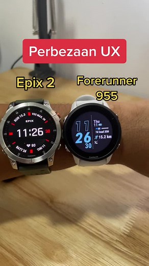 Perbezaan User Experience/Interface Epix 2 dan Forerunner 955 #garmin #abangJam #pelariDenai #pelariMalaysia #afendiinfo #tips #tiktokmalaysia