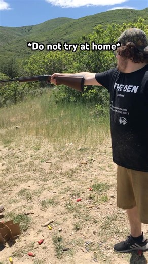Buddy Tries to Fire Shotgun One-Handed, GONE WRONG!