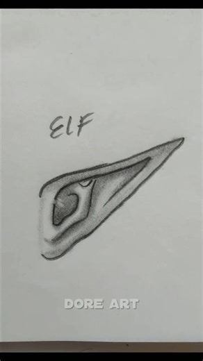 how to draw ear Elf & human tutorial #tutorial #howtodraw #shorts #eardrawing