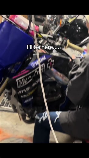 Because yes I actually am in love with my new bike.... #dirtbikegirls #dirtbiketok #inthegarage #yamaha