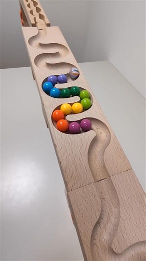 49K views · 228 reactions | marble Run Race ASMR #240 Wooden Wave Course Colorful Marbles #marblerun #marblerunrace #asmr | Strokes Game | Facebook