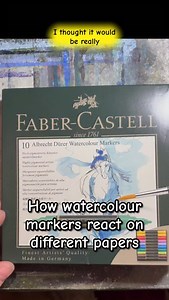3.6K views · 112 reactions | How watercolour markers work on different papers. Sometimes it may not be the art supplies that ‘are no good’, it could actually be the paper you are using them on. We tried out these Albrecht Durer pens on five different paper types, and the results surprised us! | The Artery Art Shop and Classes | Facebook