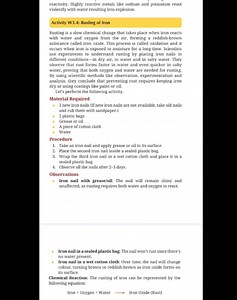 Activity: Understanding Rusting of Iron NailsMaterial Require... | Filo