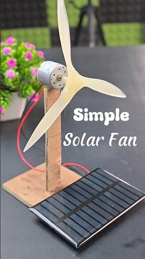 DIY Simple Solar Power Fan | How to Make a Simple Solar Powered Fan at Home #shorts #solar #dcmotor