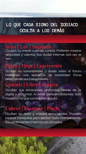 Lo que cada signo del zodiaco oculta a los demás🔮#astrologia #horoscopo