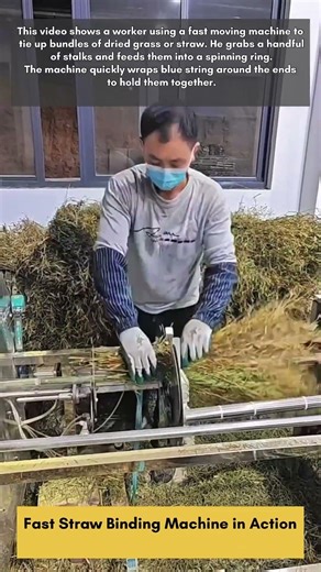 Fast Straw Binding Machine in Action