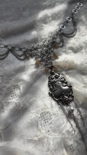 Flowers for Aphrodite on Instagram: "Chainmaille + Vintage Pendant 🕯️✨"