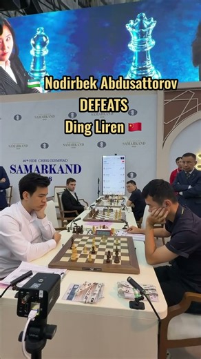🇺🇿 Nodirbek Abdusattorov takes down Ding Liren 🇨🇳