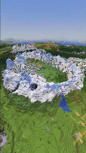 This Minecraft Seed Has A GIANT Mountain Circle With A Village!
