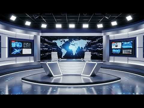 TV Studio Backgrounds | No Copyright | News TV Studio background | Green Screen TV Background