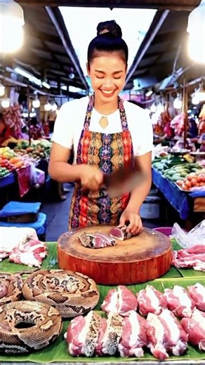 Fresh python. only available here. traditional market.