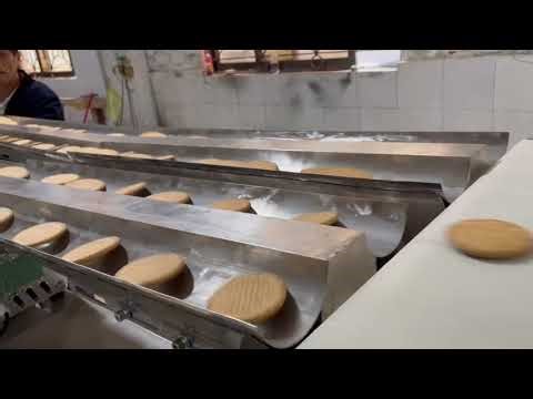 automatic biscuit sorting and stacking machine to biscuit sandwich machine edge packing machine