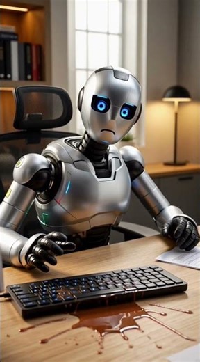 Robot fails at coffee, human saves the day #ai #robots #work