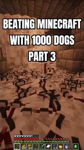 I beat minecraft with 1000 dogs Short Part 3