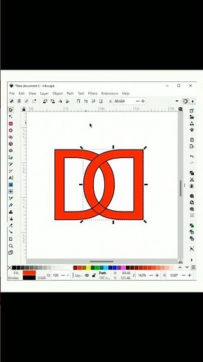 How to overlap letters in inkscape - easy ? #short #logo #inkscape #illustrator
