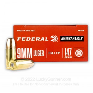 9mm Ammo For Sale - 147 gr FMJ - Federal American Eagle Ammunition In Stock