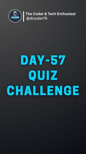 The Coder & Tech Enthusiast 🚀 on Instagram: "Comment Correct Output and Follow for more Quizzes 🚀"