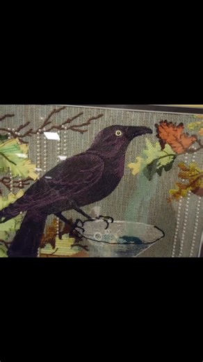 #needlepointbirds #needlepointraven#needlepointcrow #spookyneedlepoint #halloweenneedlepointcanvases #funfabulousneedlepoint #chandailneedlework #needlepointersofinstagram #needlepointnation #needlepointers #youngneedlepointers #needlepointersoninstagram #youngneedlepointersofficial #stitchclubisthenewbookclub #stitchclubofficial | Needlepointing in your Nest