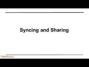 Zotero: Syncing and Sharing