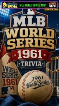 MLB World Series 1961 Trivia #Shorts