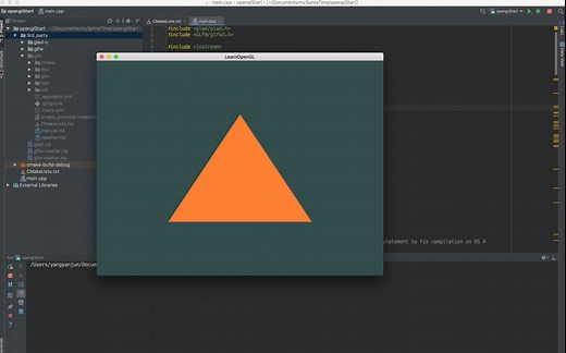 [常用环境配置]用CMake配置一个跨平台0外部依赖的OpenGL开发环境(glfw glad glm)