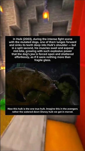 In Hulk (2003) during the intense fight scene with the mutated dogs