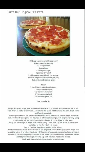 Pizza Hut Copycat Pan Pizza 🍕🔥 #PizzaHut #CopycatRecipe #PanPizza #FoodShorts #food #pizzalover