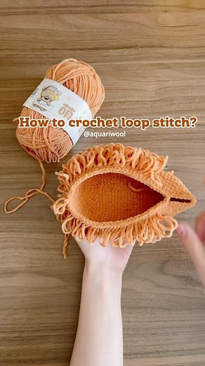How to crochet Loop stitch? #aquariwool #aquariwoolcrochet #amigurumi #crochet | Aquariwool