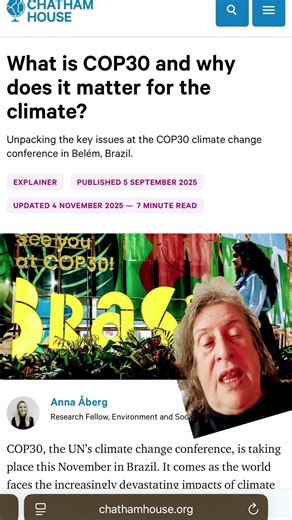 Chatham house #cop30 #amazon highway #signposting