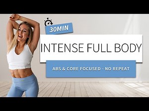 Intense Full Body Workout - Abs & Core focused - No repeat - No Equipment - Cardio included