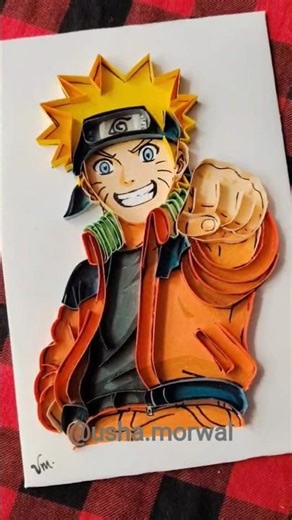 NARUTO UZUMAKI Quilling art ✌️❣️ @ushamorwal4190 #art #artist #shorts #trending #naruto