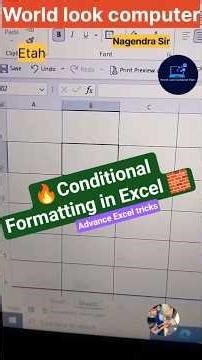 conditional formatting in Excel tricks #shortsfeed #computer #excel #exceltips #sexceltips #yt