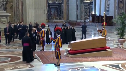 11K views · 106 reactions | Thousands gathered Saturday in a final send off for Pope Francis ahead of the upcoming conclave, during which leaders of the Catholic Church will select a new pope. https://cbsn.ws/4js18ca | CBS Evening News | Facebook