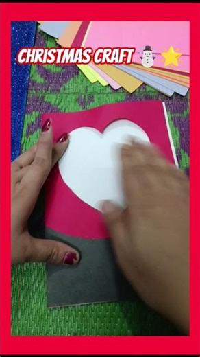 Christmas card craft ☃️🌟#viral #diy #ytshorts #christmas @ChuChuTV @KidsDianaShow