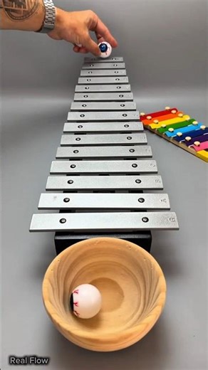 “The Eyeball Symphony 🎵 | Satisfying Metal Xylophone Sound ASMR”#Satisfying #ASMR #Xylophone