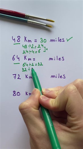 Kilometers to Miles - Math 🚀📚✨#math #knowledge