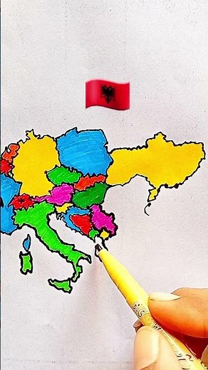 Draw Map of Albania 🇦🇱 #albania
