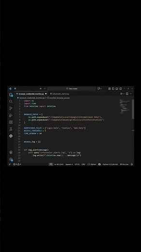 This Malware Steals Your Passwords Silently 😱 | Info-Stealer Detection in Python #cybersecurity