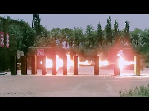 Armor piercing bullet penetrates ten pieces of steel plates within seconds