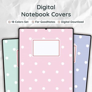 Digital Notebook Covers for Goodnotes | Pastel Dot Covers | 18 Covers | iPad Note Covers | Soft Aesthetic Colors - Etsy Canada
