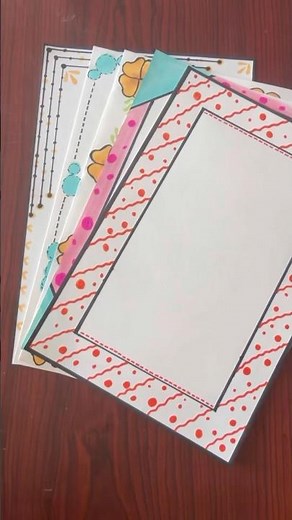 🌸5 Easy and Beautiful Front Page Border Designs For Projects. #borderdesign #frontpage #viral #art