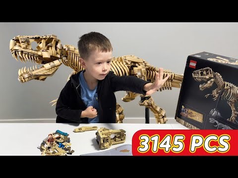 5 Year old try to Build Tyrannosaurus Rex - LEGO Speed Build