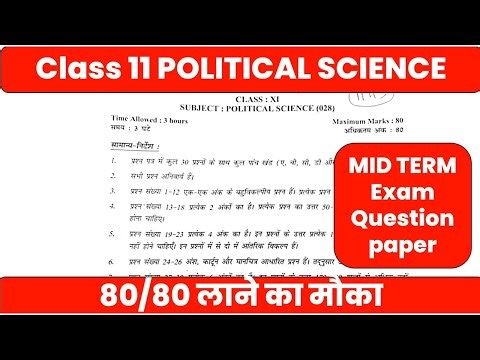 Class 11 Political Scienceimportant questions 2025