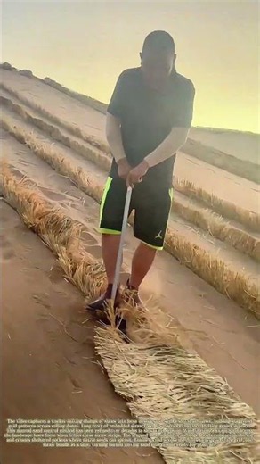 Staking Straw: How Grass Grids Hold Back Desert Sand