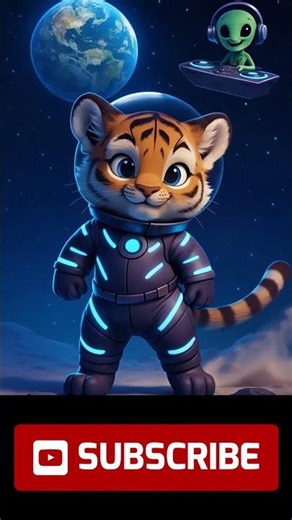 Space Tiger Serves the Cutest Dance Battle Ever 🐯💫 #dance