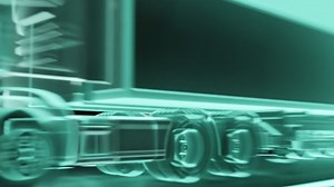 clip-1094338609-simplified-frame-modern-truck-trailer-on-road