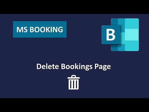 How to delete Microsoft 365 Booking pages